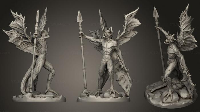 Статуэтки герои, монстры и демоны (Малгавор, STKM_2931) 3D модель для ЧПУ станка
